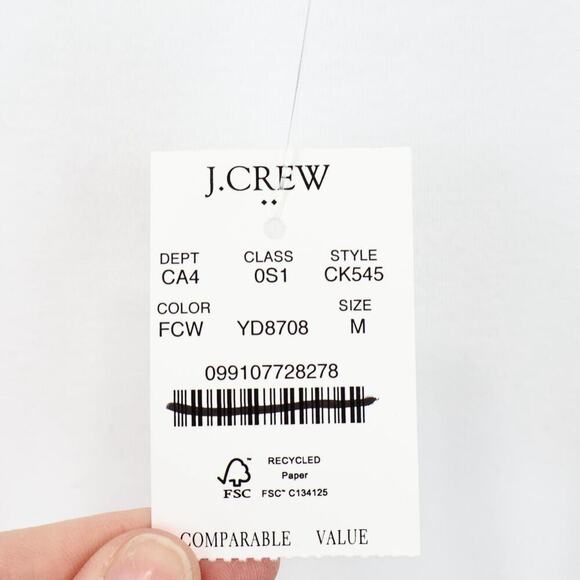 J.Crew Factory Striped Tiered Knit Mixy Midi Dress Green White Size Medium NWT - Picture 5 of 8